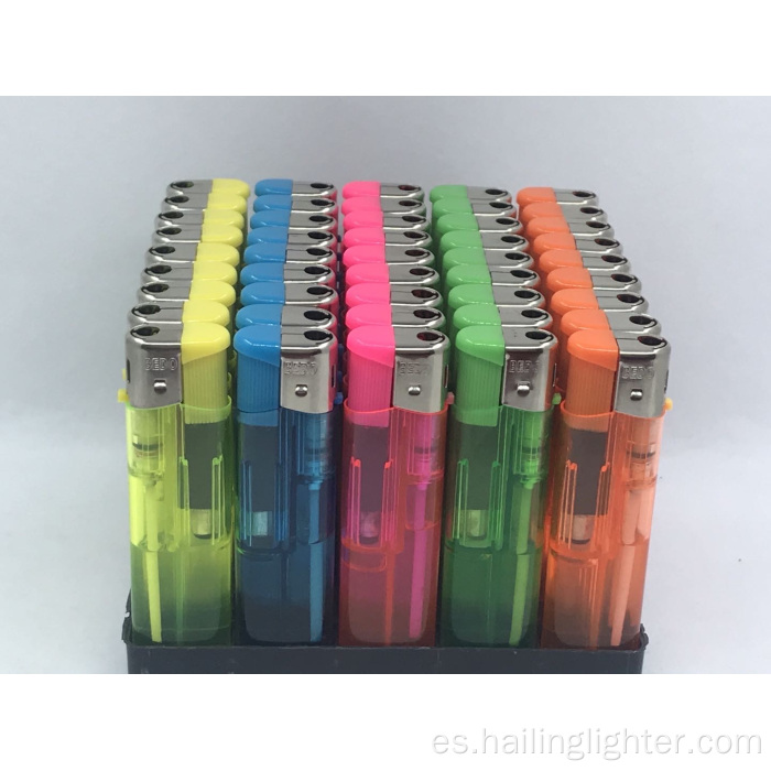 Encendedor de gas desechable de plástico de cinco colores